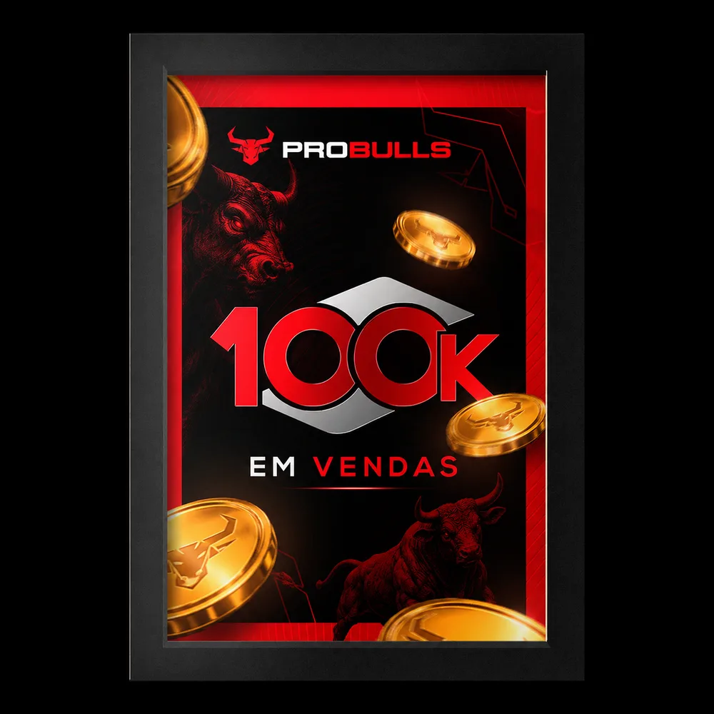 Placa ProBulls Pay de 100K em vendas